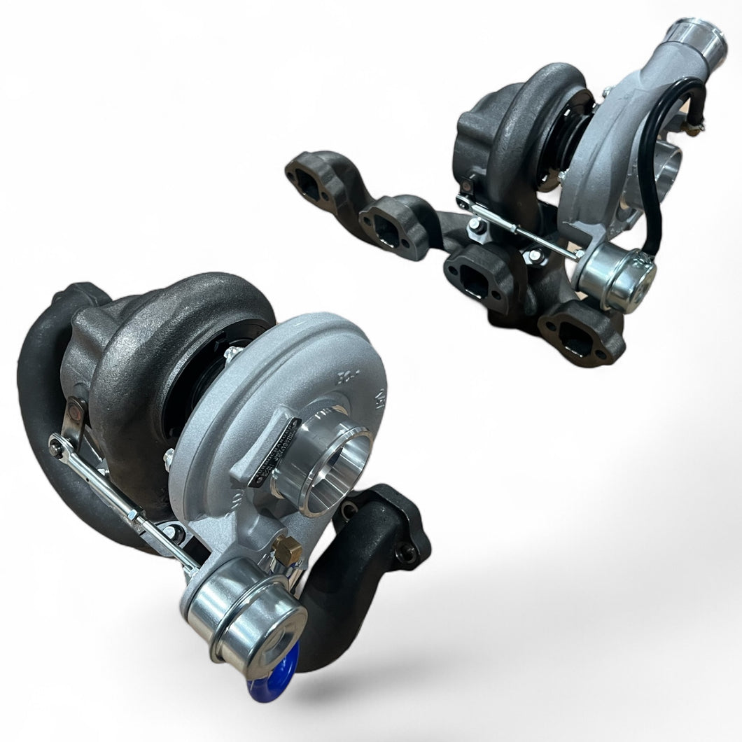 T25 CAST HOT PARTS Twin Turbo TT FOR FORD MUSTANG 260 289 302 351 5.0L KIT FOX