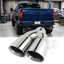 Load image into Gallery viewer, 5-Inch Inlet to Dual 6-Inch Outlet Stainless Diesel Exhaust Tip, Passenger Side