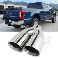 Load image into Gallery viewer, 5-Inch Inlet to Dual 6-Inch Outlet Stainless Diesel Exhaust Tip, Passenger Side