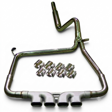 Load image into Gallery viewer, Catback Stainless Exhaust + Bandclamps + QUAD CME Tip LS1 LT1 FOR CAMARO SS