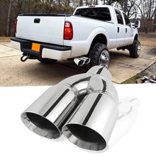 Load image into Gallery viewer, DUAL DIESEL EXHAUST TIP 5.00 6.00" STAINLESS STEEL POLISHED FOR 11-16 SUPERDUTY