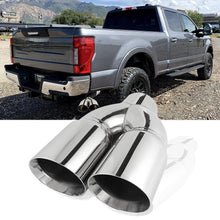 Load image into Gallery viewer, DUAL DIESEL EXHAUST TIP 5.00 6.00" STAINLESS STEEL POLISHED FOR 17-25 SUPERDUTY