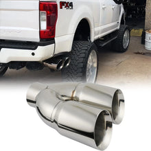 Load image into Gallery viewer, DUAL DIESEL EXHAUST TIP 5.00" 6.00" STAINLESS STEEL POLISHED FOR FORD F250 F350