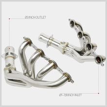 Load image into Gallery viewer, FOR 05-13 CORVETTE C6 LS2/LS3/Z06 STAINLESS PERFORMANCE HEADERS EXHAUST MANIFOLD