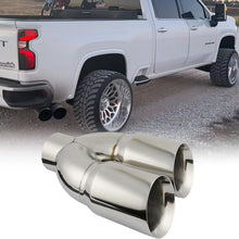Load image into Gallery viewer, DUAL DIESEL EXHAUST TIP 5.00" 6.00" STAINLESS STEEL POLISHED FOR CHEVY SILVERADO