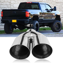 Load image into Gallery viewer, DUAL DIESEL EXHAUST TIP 5.00 6.00" STAINLESS STEEL POLISHED FOR SIERRA 2500 3500