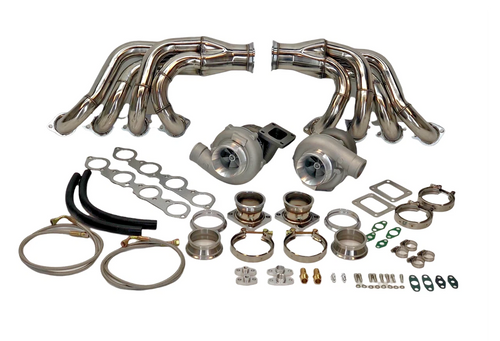 GT45 Big Block FOR Chevy Twin Turbo kit BBC 366 396 402 427 454 Package Headers