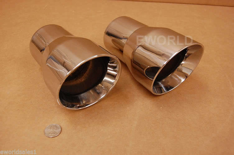 2 STAINLESS SINGLE EXHAUST TIPS 3.5 2.5 Grand Prix GTP Mustang Corvette BMW 2.5