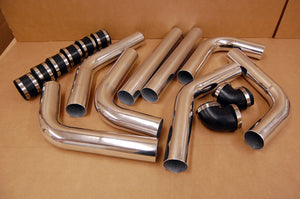 2.5" FMIC Intercooler Piping Kit Mandrel Aluminum Bends + Couplers Clamps 2.5in