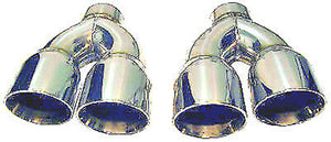 2 STAINLESS STEEL DUAL EXHAUST TIPS PAIR 3.0 3.5 Camaro Trans Am 3" 3.5" Mustang