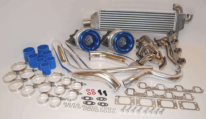 1979 - 1993 FORD MUSTANG Twin Turbo Kit 750hp Package TT 260 289 302 351 5.0L 5L