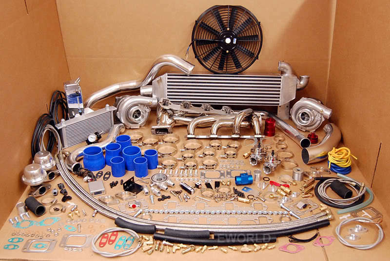 Twin Turbo TT FORD MUSTANG 260 289 302 351 5.0L KIT FOX BODY HUGE PACK ...