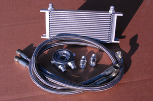 Universal High Performance Oil Transmission Cooler Kit Billet Plate Fittings RAD