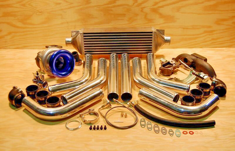 RX Custom T3T4 Turbo Charger Kit For 2000-2004 Ford SOHC 2.0L – With Hoses, Silver