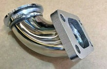 Load image into Gallery viewer, 90 DEGREE 2.5&quot; Vband Adapter Flange T4 Turbo Stainless SS V Band V-Band Adaptor