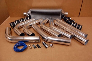 HIGH QUALITY 2.5" INTERCOOLER + PIPING KIT + boost controller Aluminum 2.5in 2.5