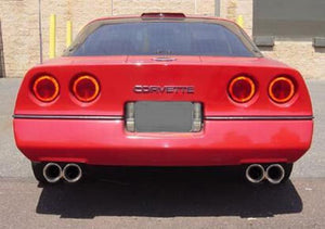 PAIR Stainless Steel  Dual Exhaust Tips 2.5 3.5 2.5" 3.5" c4 Corvette 84-96