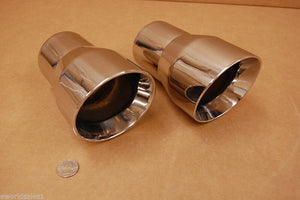 AUDI B5 B6 A4 QUATTRO Avant 1.8T 2.0T STAINLESS STEEL EXHAUST TIPS 2.5 3.5 3.5"