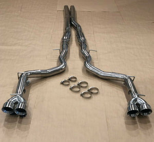 05-10 Dodge Charger RT Exhaust System Stainless Steel RACE Cat-back W/ Huge TIPS