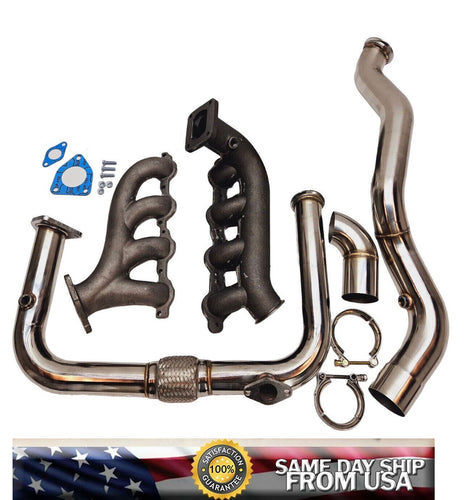 T4 Turbo Hotparts Crossover Exhaust Kit Vortec 4.8 5.3 6.0 LSX Silverado Sierra