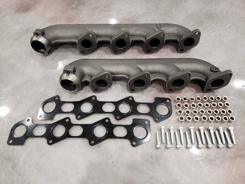 High Flow Exhaust Manifold Kit + Hardware 2003-2007 Ford 6.0L Powerstroke Diesel