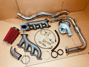 T4 Hot Parts + Downpipe Turbocharger Kit Vortec V8 LSX 4.8 5.3 6.0 6.2 Turbo