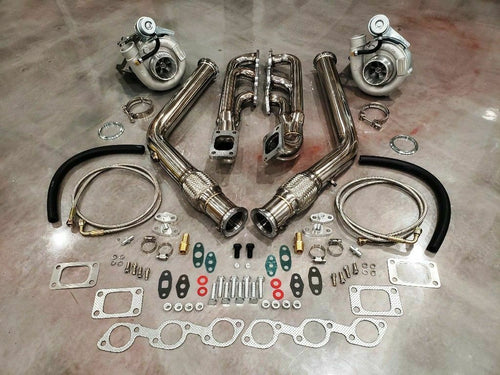 FOR 94-04 Ford Mustang TWIN TURBO T3T4 Turbocharger Kit 3.8 V6 Custom Built PONY