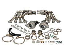 Load image into Gallery viewer, FOR Chevy Twin Turbo Kit BBC 366 396 402 427 454 Package Headers SQUARE PORTS