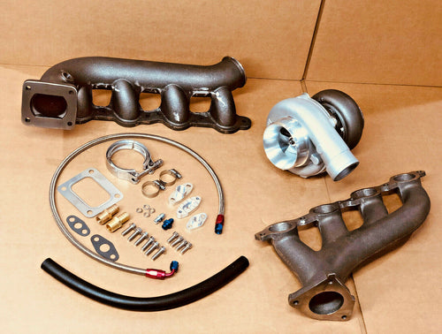 CAST Manifolds + Turbo + Oil Lines Turbocharger Vortec V8 LSX 4.8 5.3 6.0 6.2