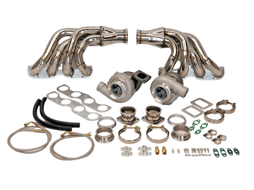 FOR 1951-1959 CHRYSLER HEMI 331-392 V8 Twin Turbo Kit Package T4 Stainless Steel