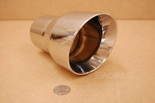 1 STAINLESS SINGLE EXHAUST TIP 3.5 2.5 FORD GM CHEVY MAZDA HONDA BMW 2.5
