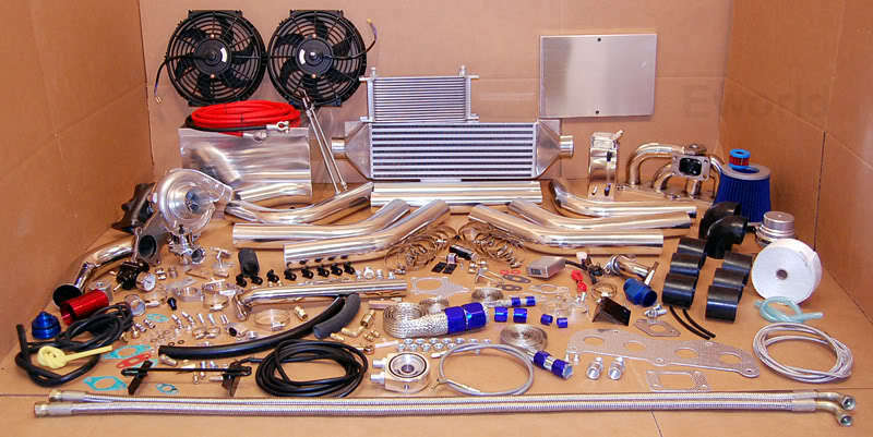 JDM 2AZ-FE Stainless SS T3T4 Turbo Charger Kit 2AZFE TurboCharger Boos ...