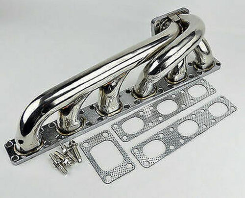 92-98 BMW E36 M50 M56 I6 T3 L6 Flange Stainless Steel Turbo Manifold 2 YR WARNTY