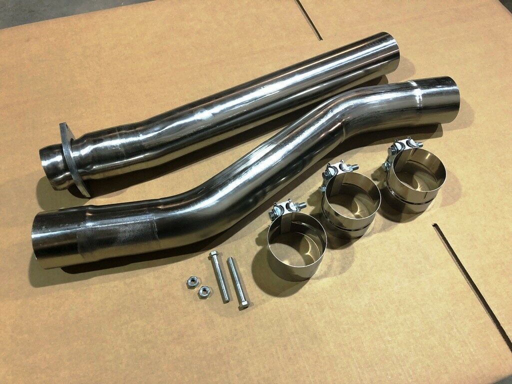 STAINLESS 03-07 Ford Powerstroke F250 F350 Muffler Extension + Pipe 6.0 KIT clamps
