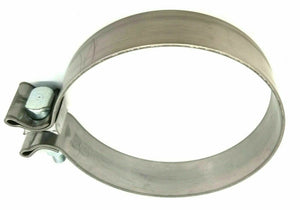 Stainless Steel 5" Exhaust Muffler Turbo Stack Pipe Clamp SS 5in 5.0"