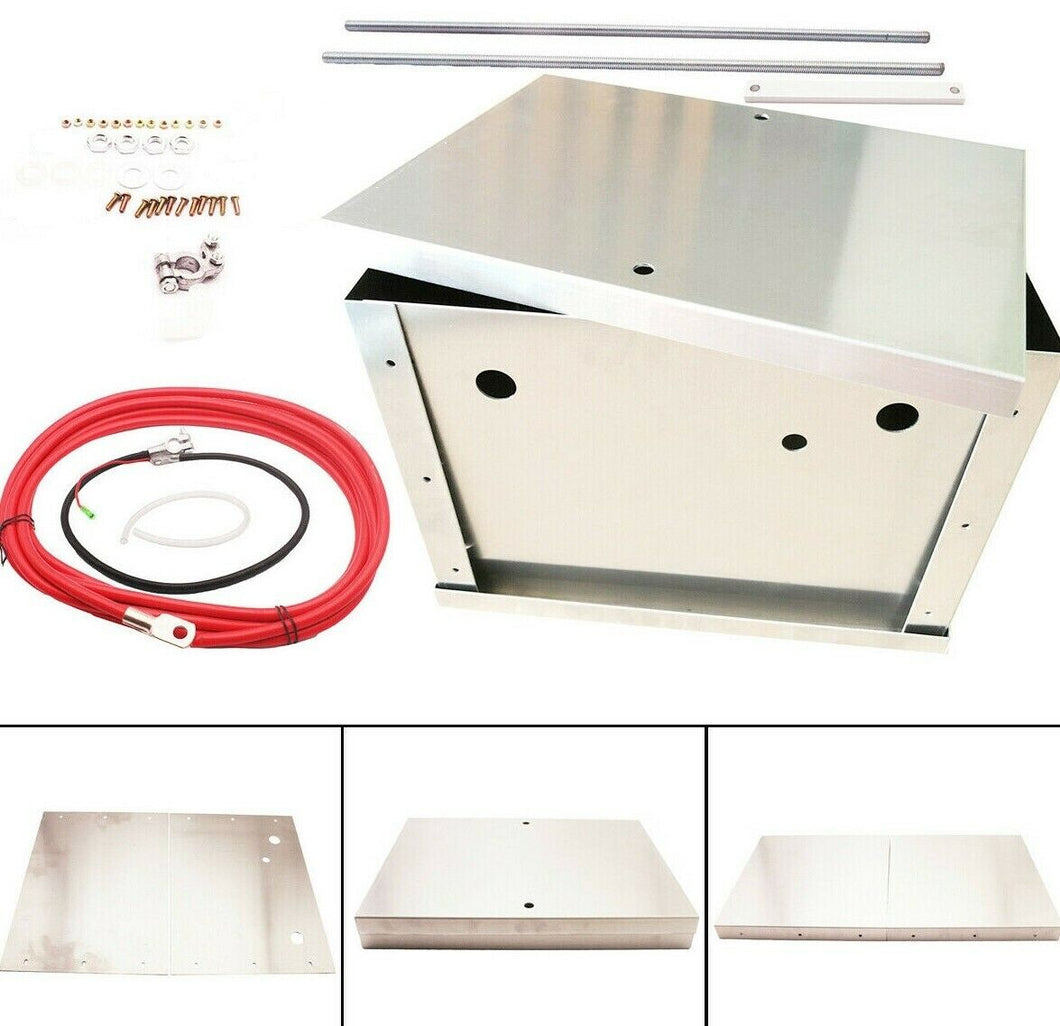FULL Aluminum Battery Box Relocation Kit Universal Polished SHIPS FROM MICHIGAN