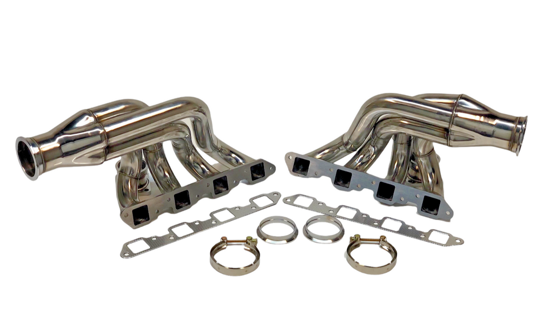 FOR Chevy Twin Turbo BBC 366 396 402 427 454 MANIFOLDS Headers SQUARE PORTS 3.5